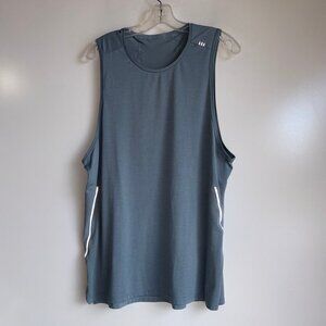 Lululemon Reflective Tank Top Men's XL Blue Gray Athletic Running Gym